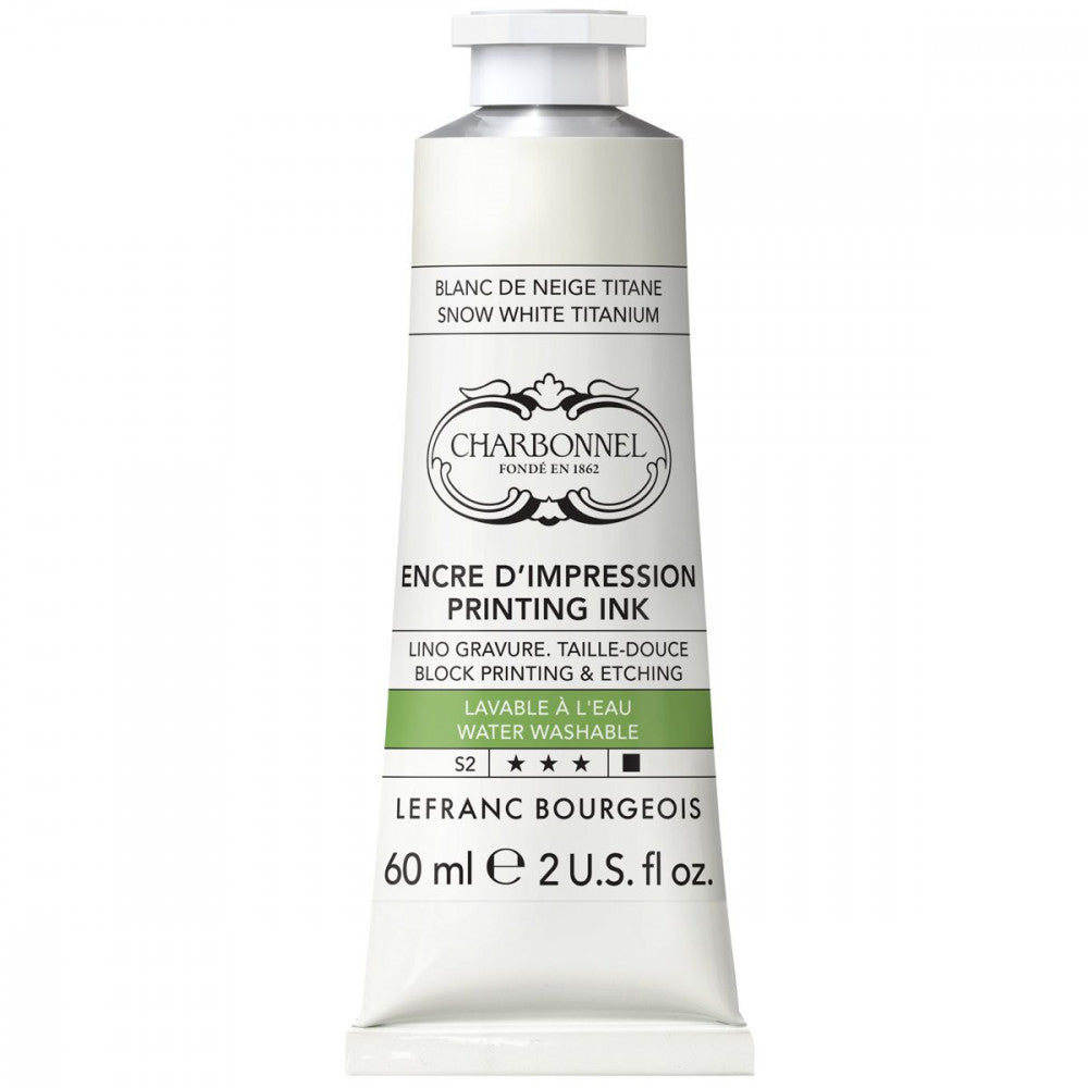 Tinta Para Gravura Aqua Wash Charbonnel 60ml S2 916 Snow White